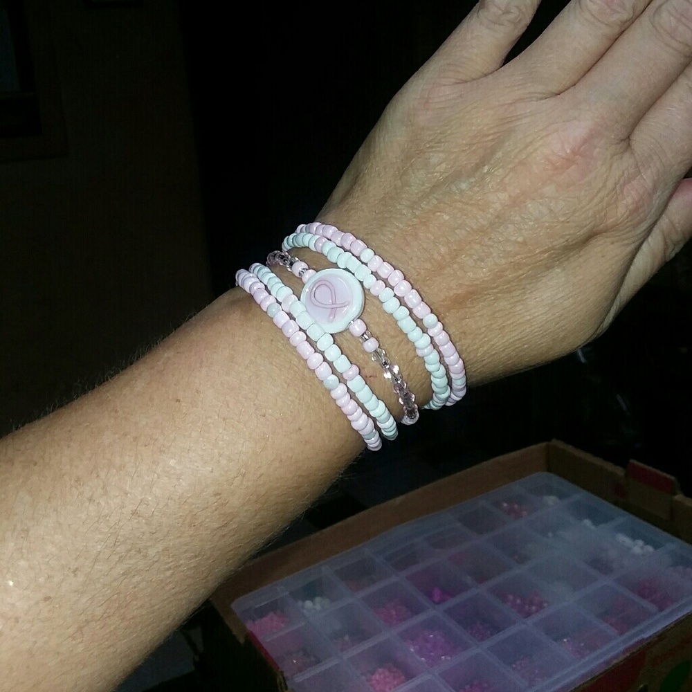 Handmade 5 loop  wire bracelet